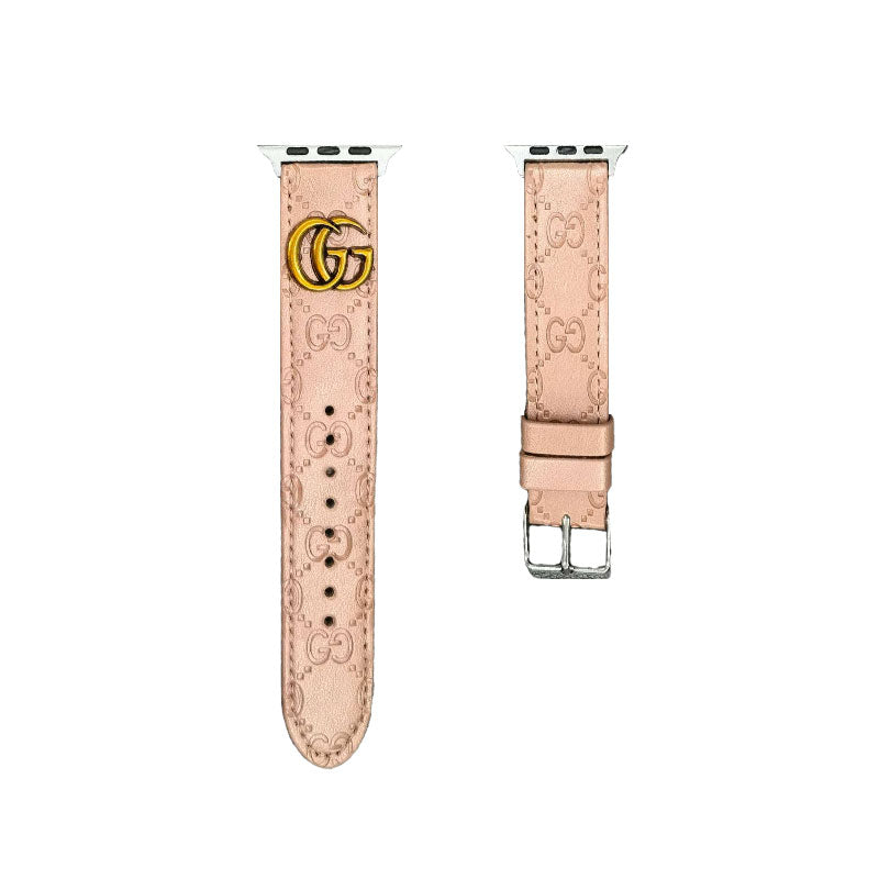 Leather GG Watch Band Black-YH24422