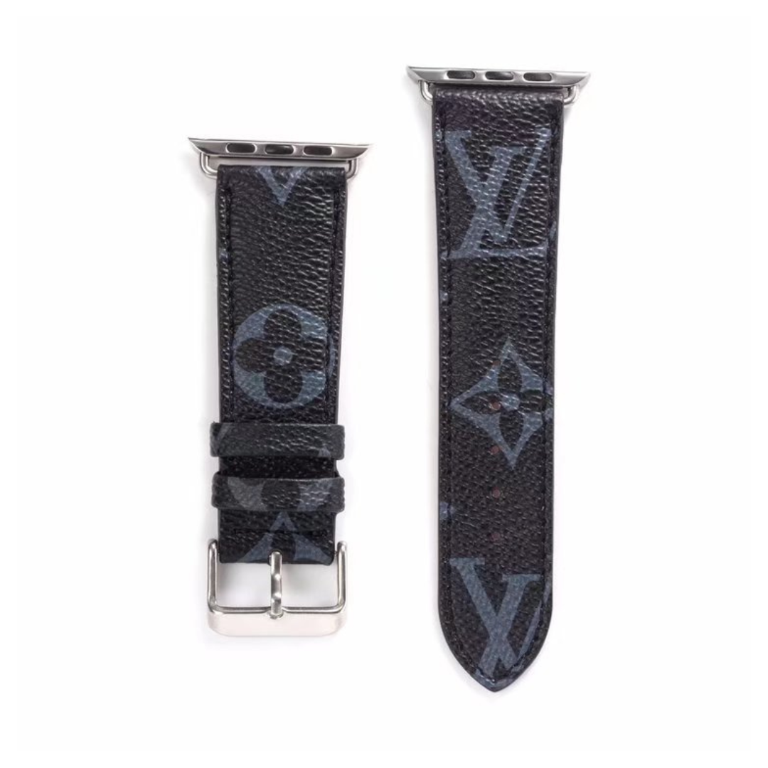 BLK MONOGRAM LEATHER