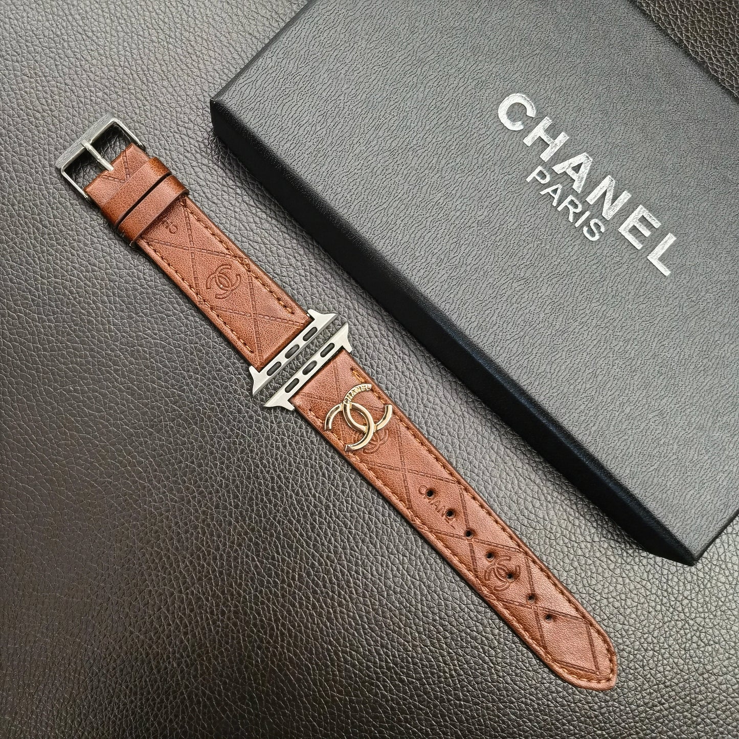 Luxury CC Watch Band Brown-YHK2405059