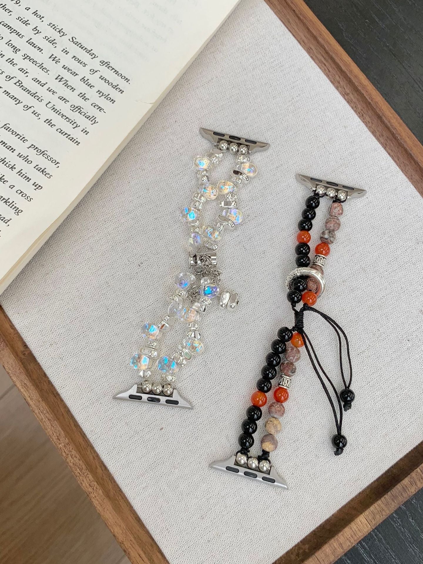 Transparent Irregular Beaded Watch Band