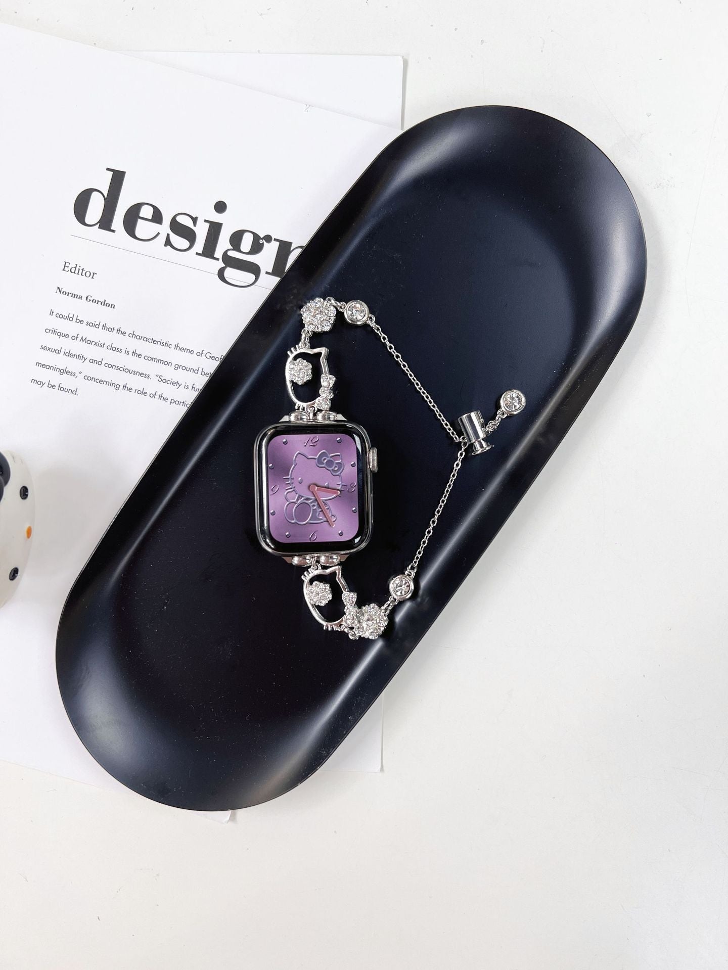 Metal Flash Diamond Kitty Watch Band