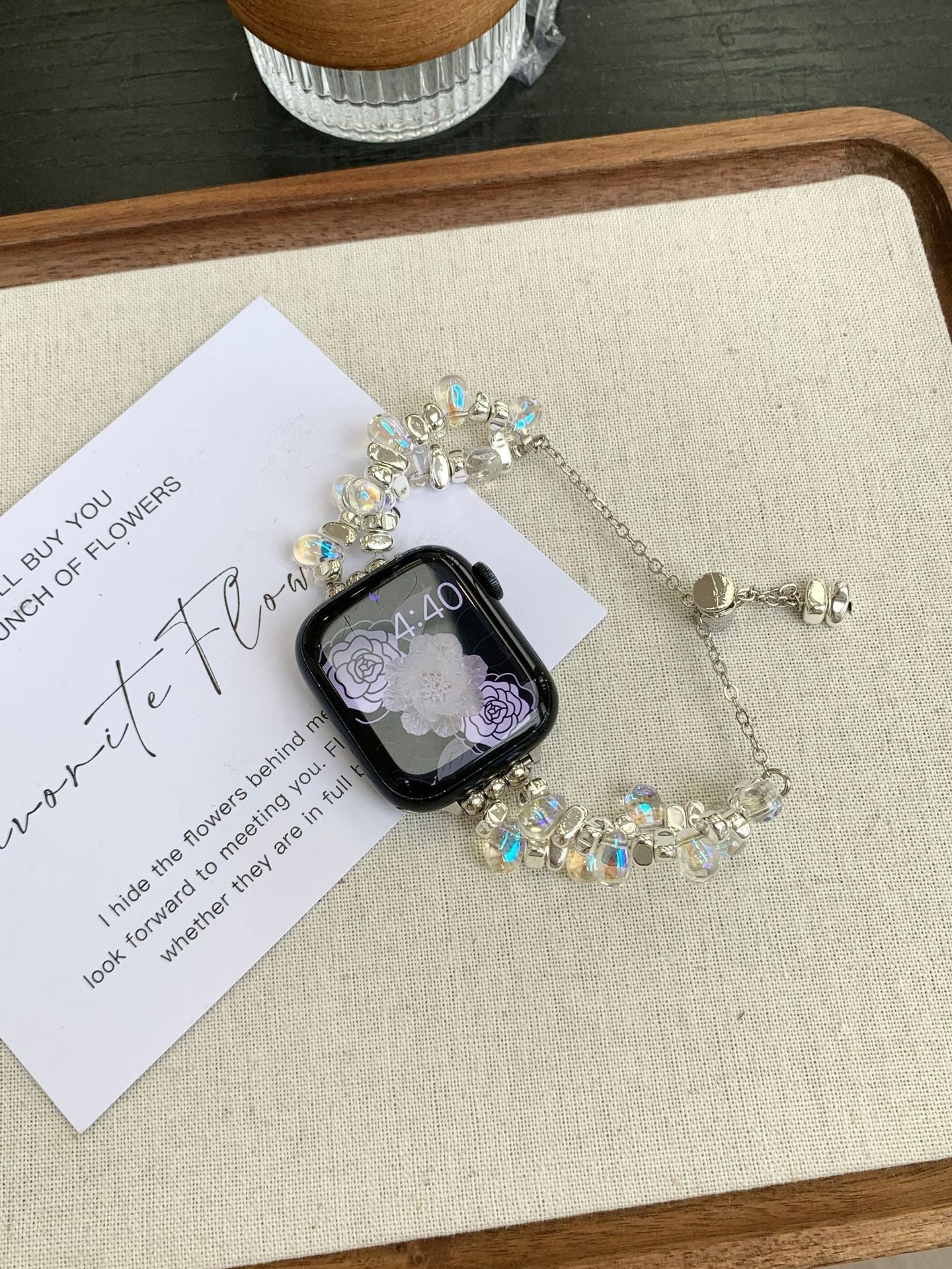 Transparent Irregular Beaded Watch Band