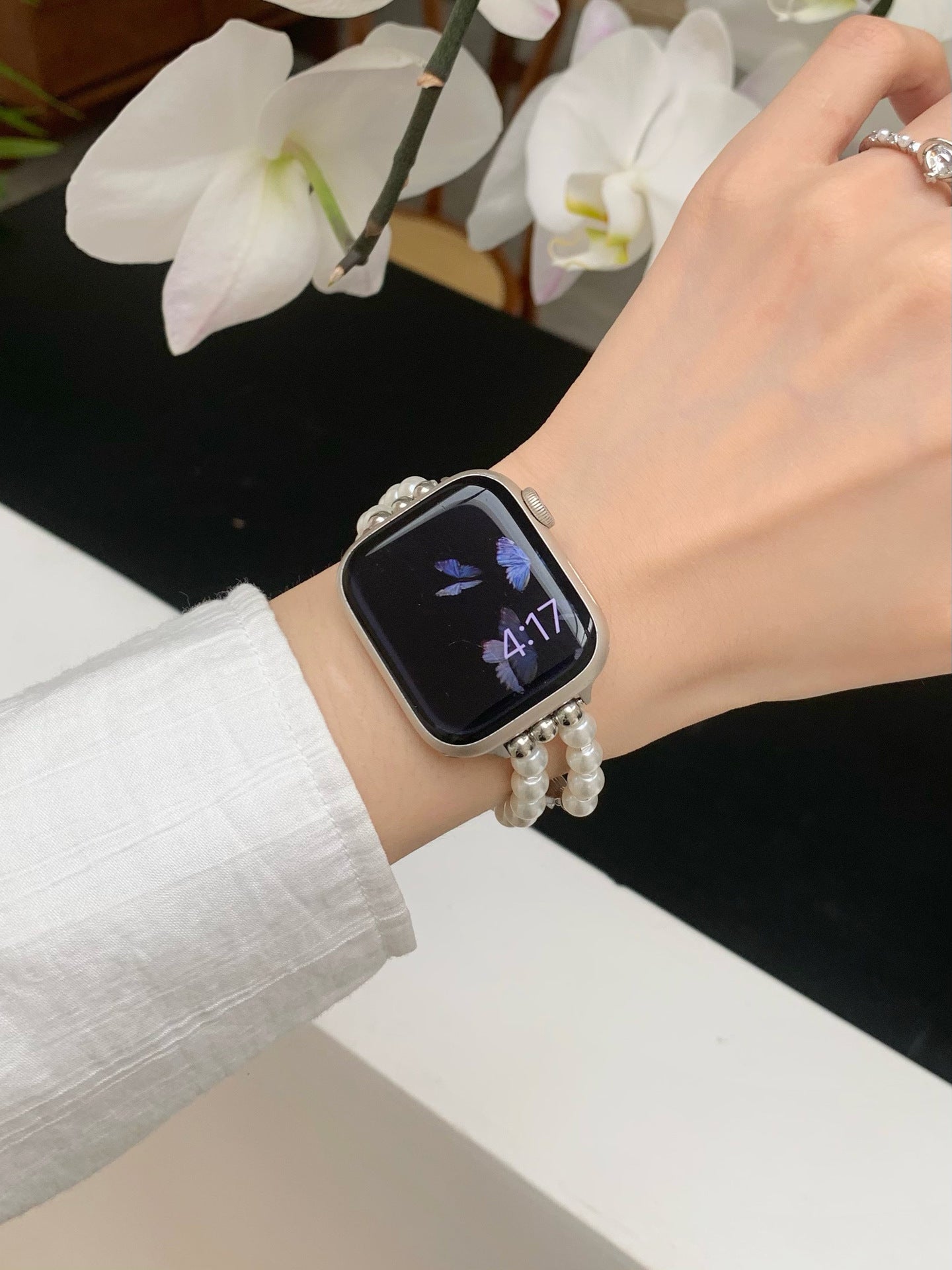 Crystal Butterfly Chain Watch Band