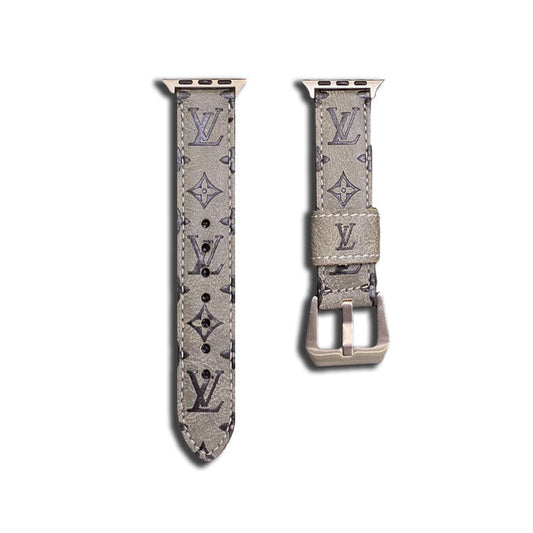Leather Monogram Ap Watch Band Leather Brown-YH24422