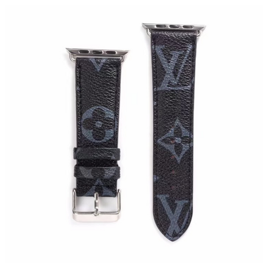 BLK MONOGRAM LEATHER