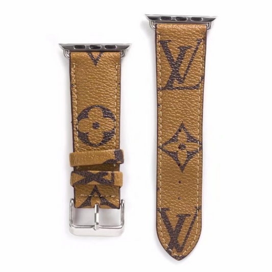 LIGHT-BROWN MONOGRAM LEATHER