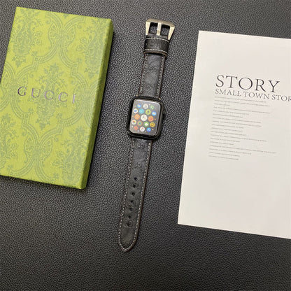 GG Watch Band Leather Black-SW24422