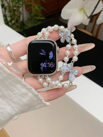 Crystal Butterfly Chain Watch Band