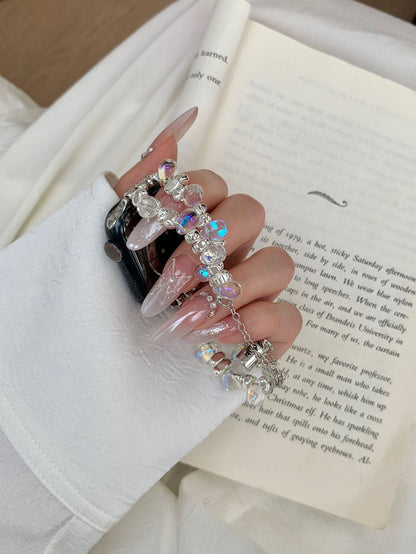 Transparent Irregular Beaded Watch Band