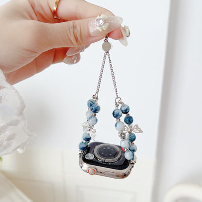 Blue and white porcelain butterfly bracelet Watch Band