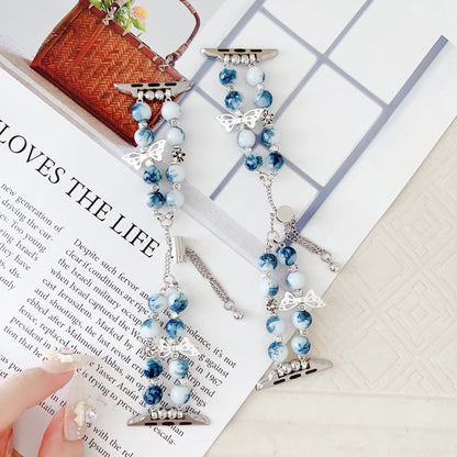 Blue and white porcelain butterfly bracelet Watch Band