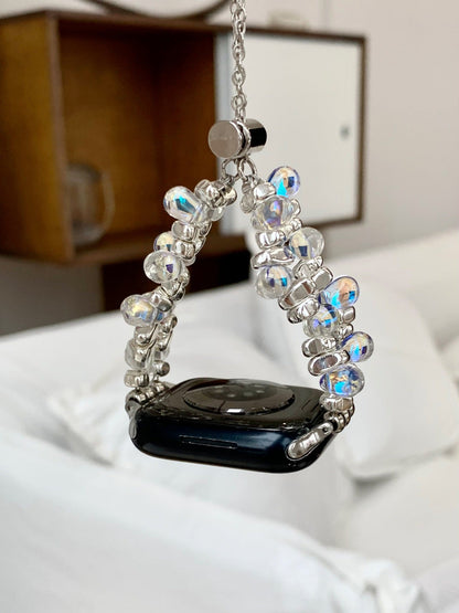 Transparent Irregular Beaded Watch Band