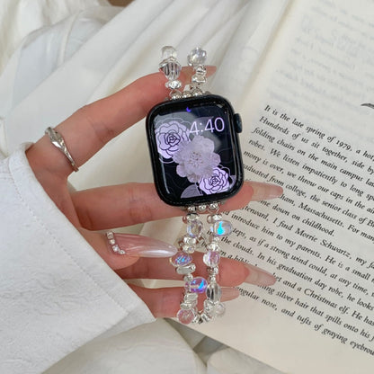 Transparent Irregular Beaded Watch Band